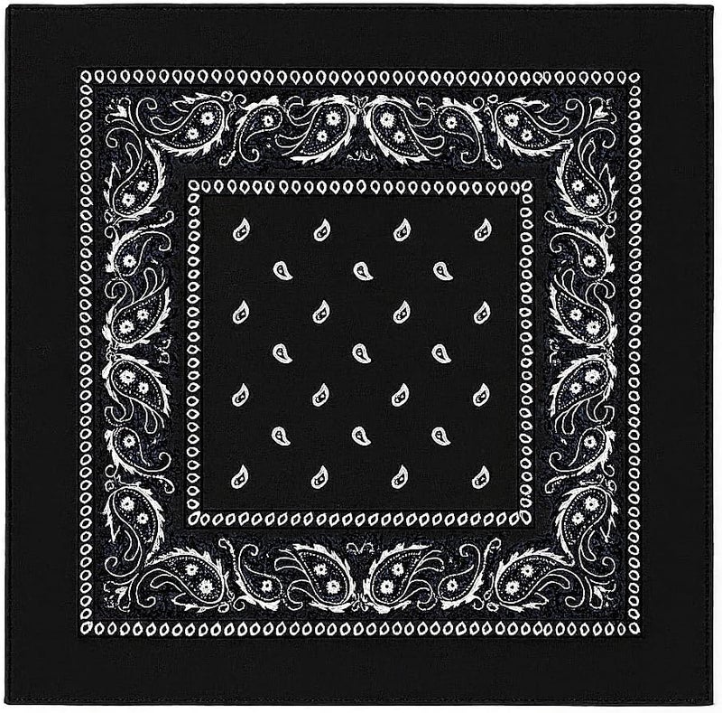 SUNRIBE 3 Pack Paisley Bandanas – 100% Cotton Square 21x21 Head Wrap, Headband, Face Cover, Neck Scarf for Men & Women - Image 1